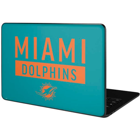 NFL Miami Dolphins Teal Performance Series Google Pixelbook Go Skin